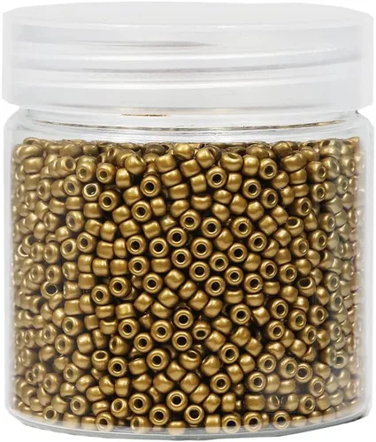 Miniatura 23 de Cuentas de semillas sueltas de color negro opaco, alrededor de 4000 piezas en caja 8/0 de vidrio para hacer joyas, agujero de 0.028 in (negro)
