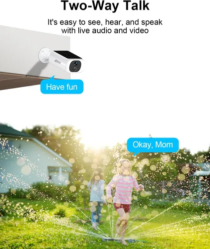 Miniatura 5 de ANRAN Cámara de seguridad solar de 5 MP para exteriores, cámara inalámbrica WiFi alimentada por batería para vigilancia del hogar con panel solar