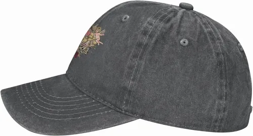 Miniatura 4 de Cowboy Hat Trendy Hats for Man and Women Djustable Four Season Outdoor Baseball Cap of Hell Skull with Angel Deep Heather