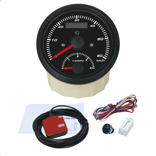 Miniatura 4 de ELING Velocímetro GPS de 3.346 in con tacómetro 60KM/H 4000RPM para automóvil, motocicleta, ATV, UTV, kilometraje reiniciable con retroiluminación