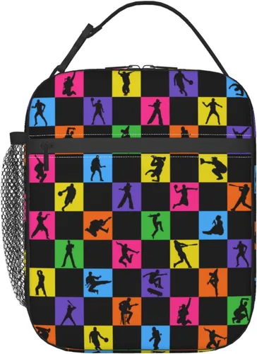 Miniatura 10 de Miaoquhe Lonchera de béisbol para hombres, bolsa de béisbol con bandera estadounidense para mujeres, bolsa de almuerzo para niños, bolsa de almuerzo