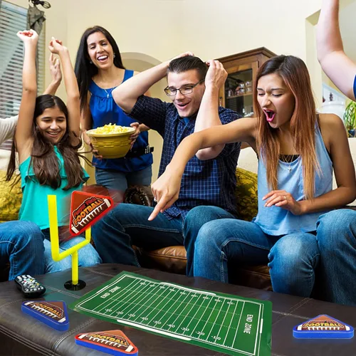 Miniatura 6 de 20 piezas de mini juegos de fútbol amarillo mini juegos de mesa con pelotas de fútbol de espuma, poste de portería y tarjetas, juguetes