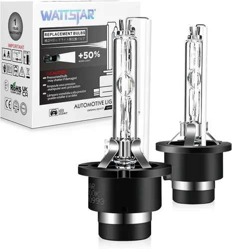 D2S Bombillas de xenón Hid para faros delanteros, 6000 K blanco puro, 35 W, faros delanteros ocultos de calidad OEM, repuesto 66240/85122UB/66040,