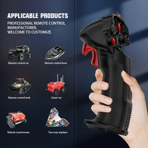 Miniatura 3 de HOTRC DS-4A 2.4G 4 Canales Transmisor de Radio RC de Mano Única con Receptor 4CH para Automóvil, Barco, Avión de Drones RC (Con 1 RX)