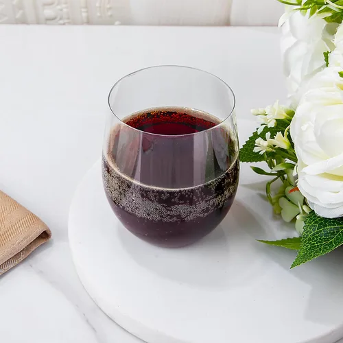 Miniatura 4 de SUT Copas de vino desechables sin tallo, copas de vino irrompibles de 12 onzas, inastillables, reciclables, copas de vino de plástico resistentes