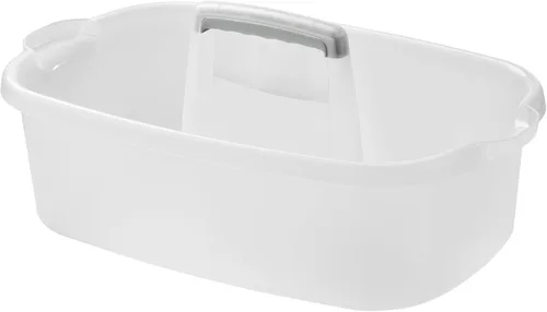 Carrito de almacenamiento de limpieza de plástico ALINK con asa, gran organizador de cesta de ducha para dormitorio, baño, herramienta, jardín,