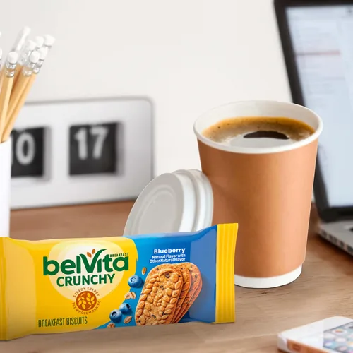 Miniatura 12 de belVita Barras de desayuno galletas, arándanos, 30 paquetes en total, 6 cajas (4 galletas por paquete)
