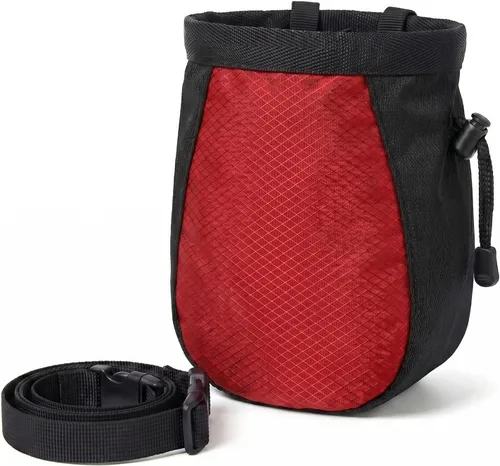 Miniatura 9 de Bolsa de tiza de escalada - Bolsa de tiza negra ajustable para equipos de escalada en roca