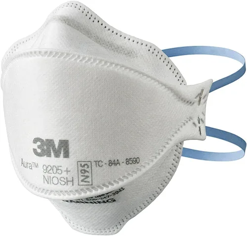 Miniatura 11 de 3M Aura Particulate Respirator 9205+ N95, Lightweight, 3 Panel Designed Helps Provide Comfortable and Convenient Respiratory Protection, 3-Pack