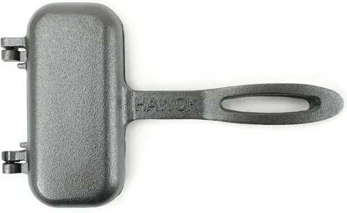 Miniatura 4 de HAWOK - Sandwichera compacta de hierro fundido a la parrilla, sartén de doble cara, sándwich de desayuno, tostadora para perros calientes Negro 01