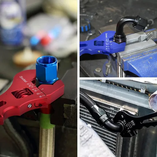 Miniatura 6 de EVIL ENERGY Llave ajustable para manguera de montaje AN 3AN-16AN de aluminio rojo