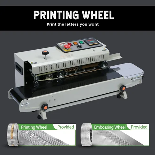 Miniatura 4 de U.S. Solid Máquina de sellado de sellador de banda de bolsa continua, sellador de banda horizontal automático con control de temperatura digital