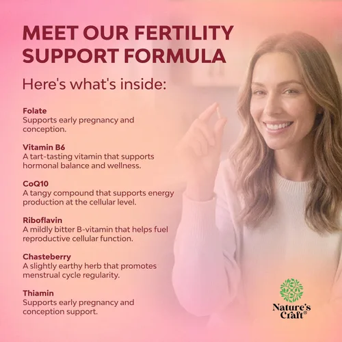 Miniatura 4 de Suplemento de fertilidad femenina con multivitaminas prenatales – Apoyo de fertilidad con colina prenatal, inositol, folato y mezcla de fertilidad