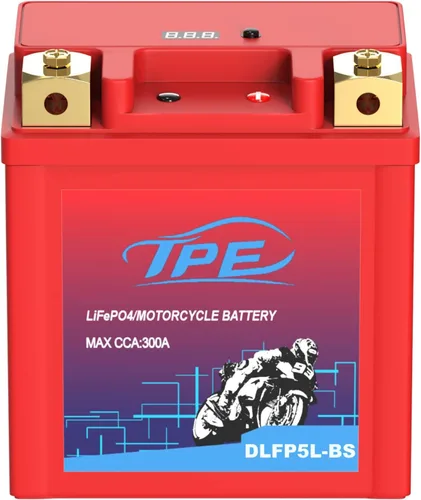 TPE - Batería de litio de 12V para motocicletas YTX5L-BS 3AH 300CCA con BMS inteligente y pantalla LCD LiFePO4, batería de arranque para