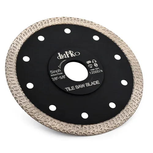 Miniatura 2 de Cuchilla de corte fina estupenda de la teja del diamante 5" para la teja seca o mojada del mármol del granito