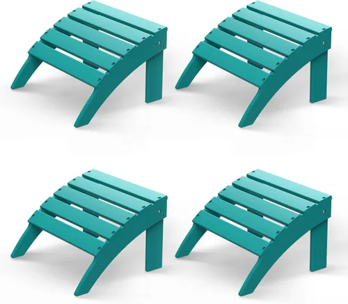 Miniatura 24 de GREENVINES Adirondack-Ottoman Plástico HDPE Reposapiés para exteriores Todo tipo de clima Reposapiés Taburete para pies Gris
