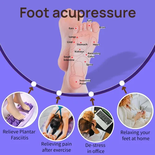 Miniatura 6 de Masaje de rodillo de pie para fascitis plantar, terapia portátil de rodillos para pies para circulación y alivio del dolor, reflexología y Verde