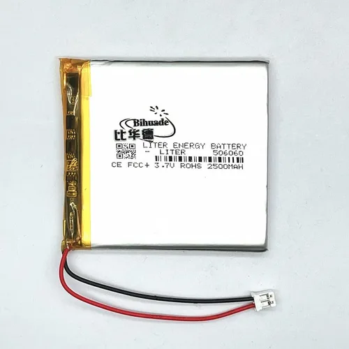 Miniatura 3 de Bihuade 3.7V Lipo Batería 2500mAh 506060 Batería recargable de polímero de iones de litio con conector JST