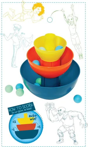 Miniatura 6 de Little Kids Ballz'n El juego de disparos de trucos de pelota de pong de ritmo rápido para adultos Tipsy y familia, diversión nocturna en el suelo