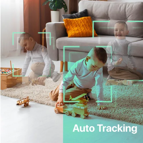 Miniatura 6 de Cámara de seguridad para el hogar WiFi de 2K con inclinación panorámica 360 HD 2.4GHz, monitores para bebés/mascotas, audio de 2 vías, noche de luz
