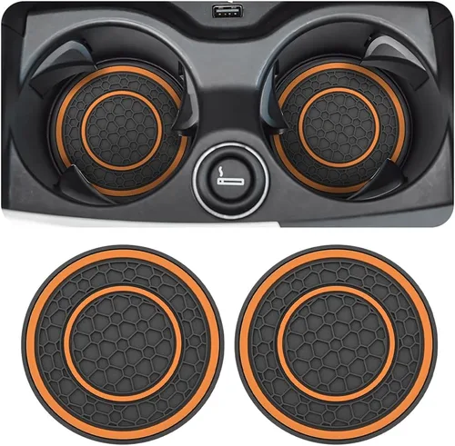 Miniatura 16 de Osilly Paquete de 2 posavasos de automóvil para portavasos de automóvil de 2.75 pulgadas, antideslizantes, antipolvo, universales, impermeables
