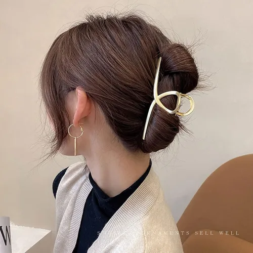 Miniatura 4 de Mehayi 3 pinzas de metal grandes para cabello grueso y pesado, agarre fuerte, agarre grande, antideslizante, pinza de mandíbula para cabello largo