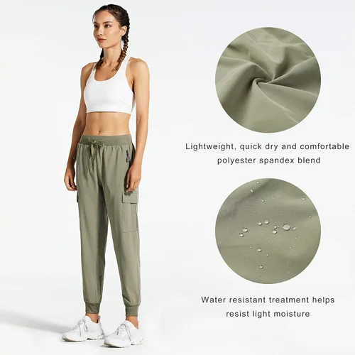 Miniatura 3 de Libin - Pantalones deportivos tipo cargo para mujer, ligeros, de secado rápido, para senderismo, entrenamiento, descanso, uso casual, exteriores