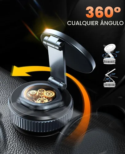 Miniatura 5 de Jononser Soporte de teléfono de succión para salpicadero/parabrisas de automóvil, soporte magnético ajustable de 360° para automóvil, soporte