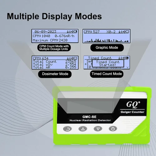 Miniatura 3 de GQ GMC-SE Geiger Detector de radiación de contador Beta Gamma de rayos X portátil Monitor de radiación dosímetro digital de radiación nuclear