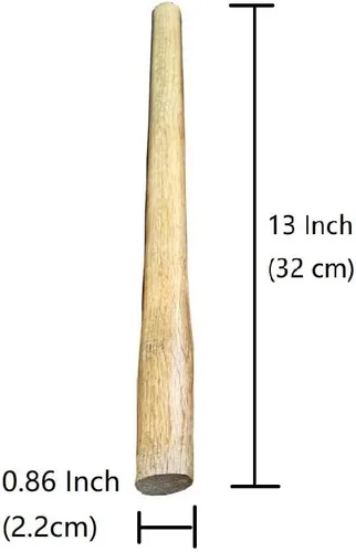Miniatura 2 de Paquete de 2 martillos octogonales de madera con mango de madera, mango a prueba de golpes, martillos de repuesto, mazos, herramienta de mano de 13