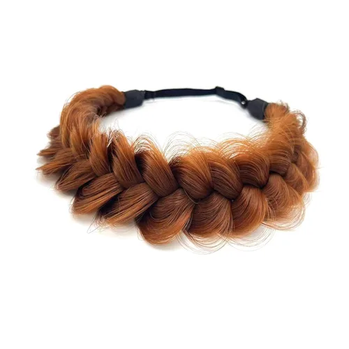 Miniatura 38 de Diadema trenzada, 2 hebras, clásica, gruesa, trenzada, ancha, elástica, de calidad, sintética, trenzada, para mujeres y niñas, estilo bohemio, 2.42
