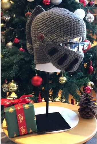 Miniatura 6 de Creative Barbarian Knit Beard Hat Funny Knit Hat Wig Beanie Hat Beard Facemask