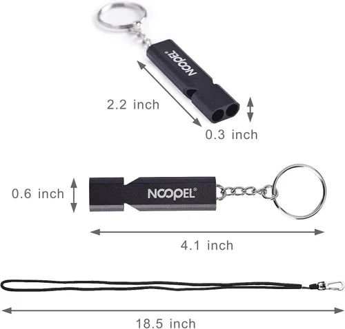 Miniatura 3 de Noopel Silbatos de emergencia, silbato de seguridad con cordón y llavero para acampar al aire libre, senderismo, barco, mochilero, pesca, kayak, 2