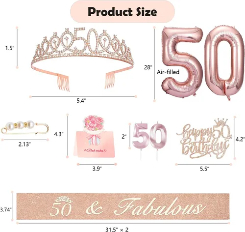 Miniatura 89 de Decoraciones de cumpleaños de 30 años para ella, banda y corona de cumpleaños de 30 años, adorno para pastel de cumpleaños y velas, tarjeta