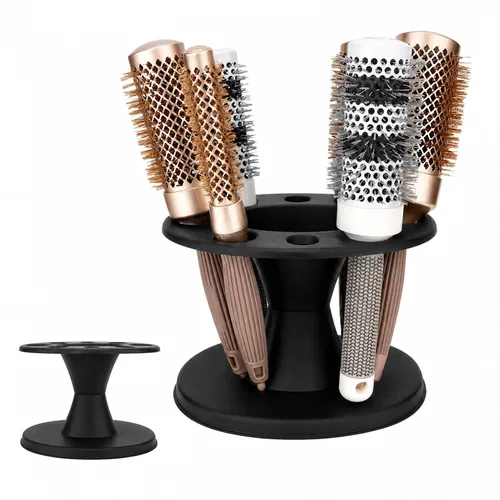 Soporte organizador para cepillos de pelo, soporte para cepillo de pelo redondo de plástico, soporte para peine de pelo, estante de exhibición para