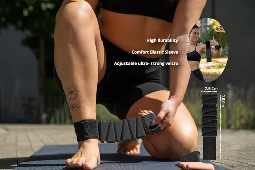 Miniatura 3 de GAOS - Pesas de muñeca y tobillo para mujer, brazaletes ponderados para pilates, yoga, caminar y entrenamiento de fuerza, ajuste ajustable, diseño