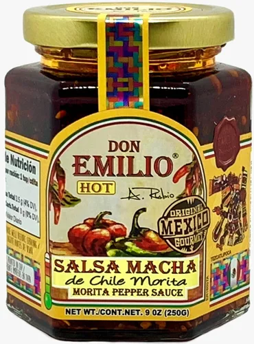 Miniatura 10 de Don Emilio Salsa Macha de Chile Picante (9 oz) (Paquete de 1) Keto, Vegano Crujiente, Hormigueante Picante, Sabroso Pimiento Rojo, Chile