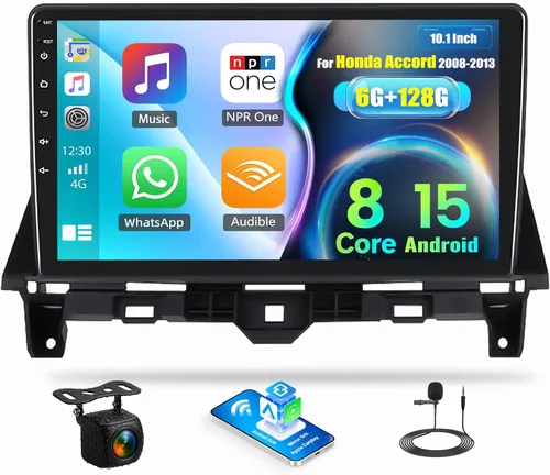 Miniatura 11 de SIXWIN Android 13 Estéreo del coche para Honda Accord 2008 2009 2010 2011 2012 2013 10.1 pulgadas pantalla táctil 2G+64G CarPlay Android Auto Car