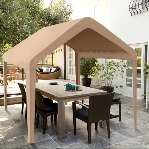 Miniatura 7 de Cubierta de toldo de repuesto para cochera de 10 x 20 pies para la parte superior de la tienda de campaña, cubierta de refugio de garaje con cuerdas