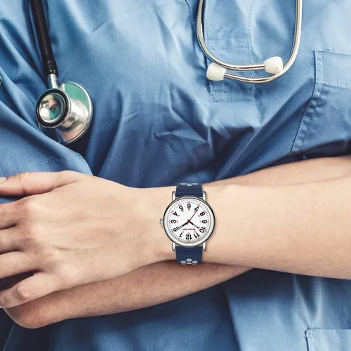 Miniatura 8 de GOLDEN HOUR Reloj de enfermera impermeable para profesionales médicos, estudiantes, mujeres y hombres, esfera luminosa de fácil lectura, 24 horas