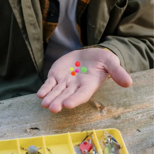 Miniatura 4 de Cuentas de plástico verde que brillan en la oscuridad, cuentas de goma suave para plataformas de pesca de agua dulce y salada