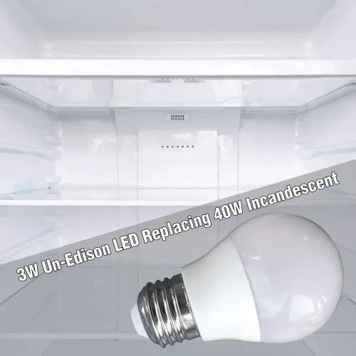Miniatura 4 de Luz fría de 3 vatios para refrigeradores Whirlpool, equivalente a 40 W, 120 V E26 blanco frío 6000 K, bombillas A15 de ahorro de energía, paquete