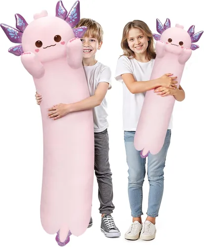 Miniatura 16 de Almohada larga de felpa negra ultra suave diseñada por artistas de Mewaii, con relleno extra para mayor comodidad, peluche de animal de alta