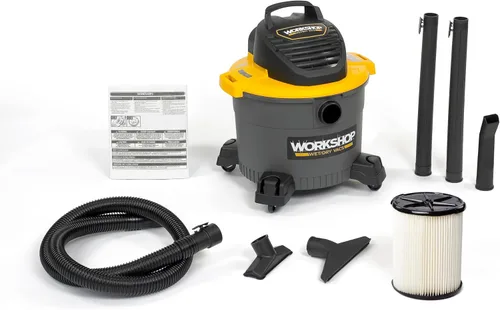 WORKSHOP Wet/Dry Vacs Shop Vacuum WS0915VA - Aspiradora de uso general en seco y húmedo de 9 galones, 4.25 Pico HP con filtro, bolsa para polvo,