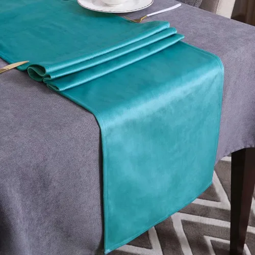 Miniatura 34 de Camino de mesa dorado de primavera brillante de lino sintético con borlas de 14 x 51 pulgadas, bufanda de tocador, camino de mesa de graduación