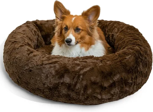 Miniatura 52 de Best Friends by Sheri - The Original Calming Donut - Cama calmante en forma de dona para perros y gatos - Pelo corto, gris, S, 23 x 23 pulgadas Gris