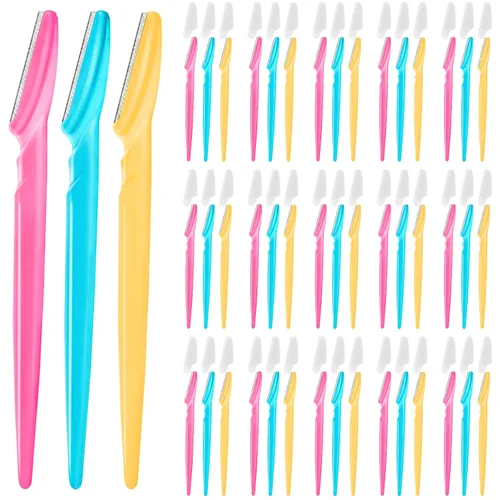 Miniatura 10 de 21 piezas de rastrillo para cejas multiusos, rastrillo facial, recortador de cejas, herramienta exfoliante, dermaplaning, afeitadora facial