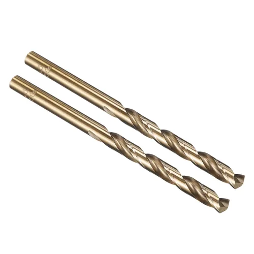 Miniatura 117 de PATIKIL Broca Jobber de 0.039 in, vástago recto M35 cobalto 5% acero de alta velocidad 135° acabado dorado para metal duro de acero inoxidable - 2