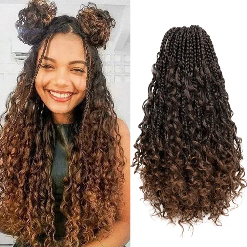 8 paquetes de trenzas de ganchillo de 14 pulgadas, 8 paquetes de trenzas de ganchillo bohemias de 14 pulgadas, 8 paquetes de trenzas de ganchillo