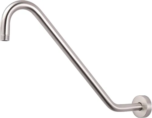 Miniatura 14 de NearMoon Brazo de extensión de ducha en forma de J, extensor de altura de cabezal de ducha de acero inoxidable con brida, diseño de tubo elevador